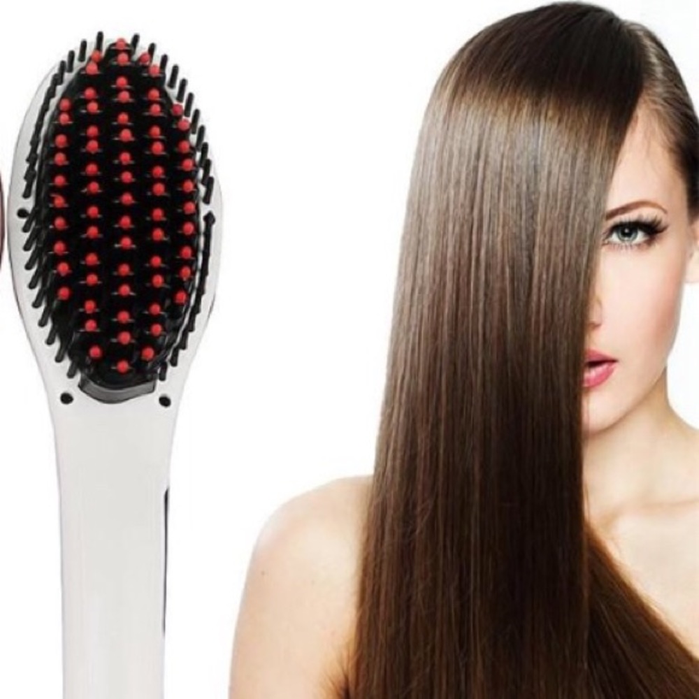 BEAUTIFUL STAR HEATED STRAIGHTENING BRUSH IN PEARL